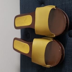 Vicini low leather grass green, clogs